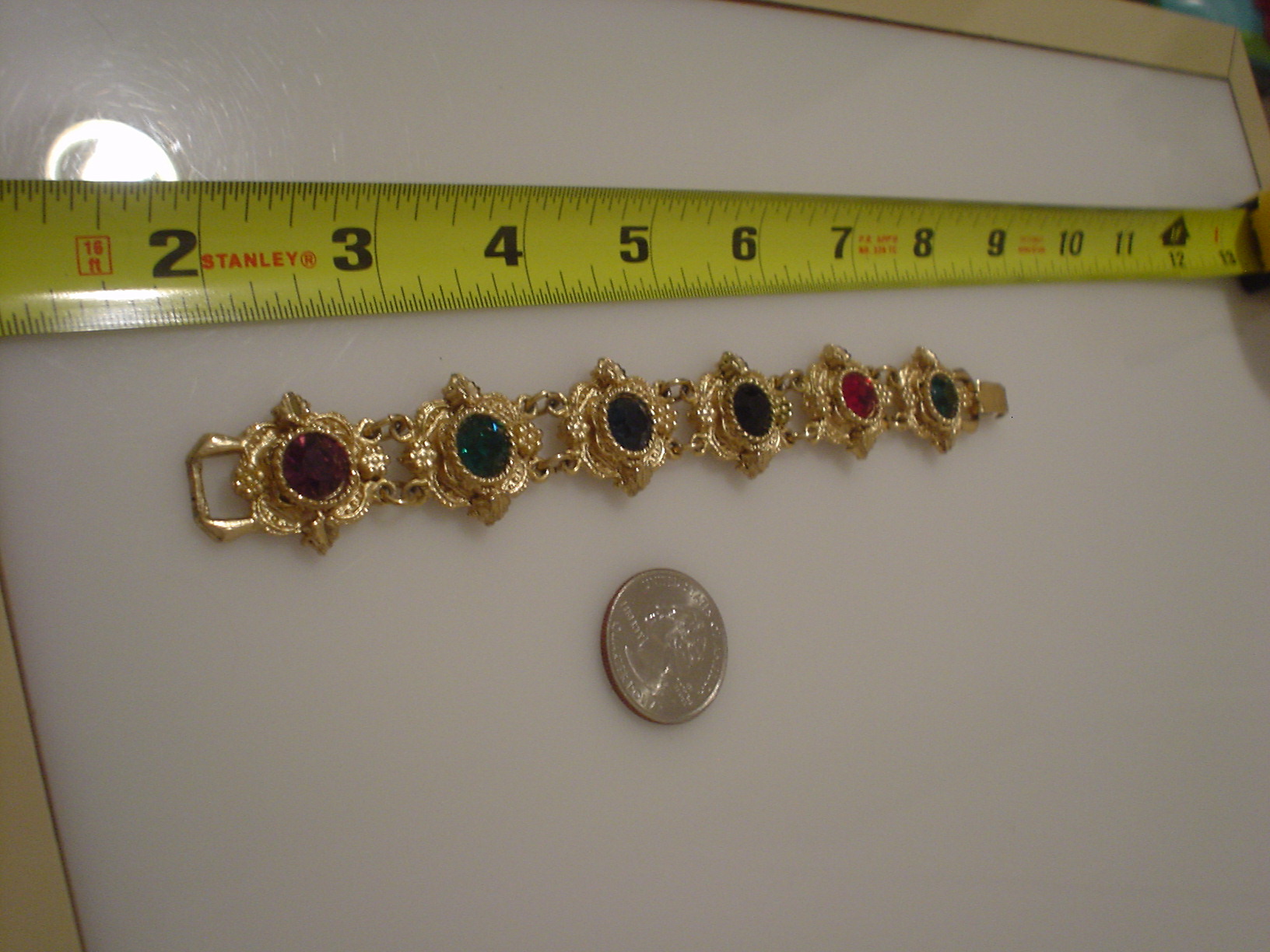 Rhinestone 6 inch bracelet "PL"